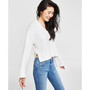 Women's V-Neck Long-Sleeve Pullover Kimono Sweater