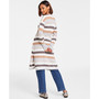 Women's 100% Cashmere Striped Tie Duster Cardigan, Created for Macy's