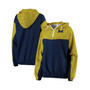Women's Navy Michigan Wolverines Chevron Swishy Quarter-Zip Hoodie Jacket