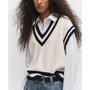 Women's V-Neck Knitted Vest