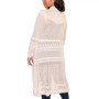 Plus Size Pointelle-Stitch Duster Cardigan