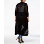 Plus Size Pointelle-Stitch Duster Cardigan