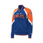 Women's Blue New York Knicks Slam Dunk Raglan Full-Zip Track Jacket