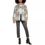 Plus Size Plaid Button-Up Shirt Jacket