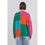 Women's Abstract Colorblock Cardigan