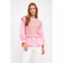 Women's Mixed Media Cable Detail Sweater