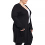 Plus Size Open-Front Duster Cardigan Sweater
