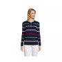 Women's Drifter Cotton Cable Lace Up Sweater Top