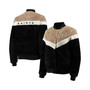 Women's Black, Cream New Orleans Saints Riot Squad Sherpa Full-Snap Jacket