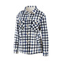 Women's Oatmeal Nashville Predators Plaid Button-Up Shirt Jacket