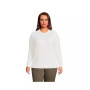Women's Plus Size Cotton Drifter Cable Crew Neck Sweater