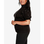Black Label Plus Size Embellished Puff Sleeve Sweater