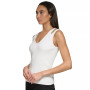 Women's Cut-Out-Shoulder Ribbed V-Neck Top