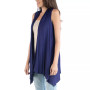 Draped Open Front Sleeveless Cardigan Vest