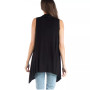 Draped Open Front Sleeveless Cardigan Vest
