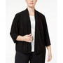 R&M Richards Plus Size Cardigan, Beaded Open Front