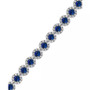 Ruby (5-1/2 ct. t.w.) & Diamond (3 ct. t.w) Tennis Bracelet in 14k White Gold (Also in Sapphires and Emerald)