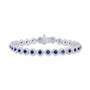 Ruby (5-1/2 ct. t.w.) & Diamond (3 ct. t.w) Tennis Bracelet in 14k White Gold (Also in Sapphires and Emerald)