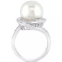 EFFY® Cultured Freshwater Pearl (12-1/2mm) & Diamond (3/4 ct. t.w.) Ring in 14k White Gold (Also Available in 14k Yellow Gold & Rose Gold)