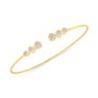 Diamond Bezel Cuff Bangle Bracelet (1/10 ct. t.w.) in 14k Gold, Created for Macy's