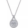 Diamond Baguette Cluster Pendant Necklace (1/2 ct. t.w.)