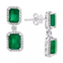 EFFY® Emerald (4-3/4 ct. t.w.) & Diamond (3/8 ct. t.w.) Drop Earrings in 14k White Gold or Yellow Gold