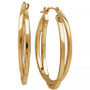 Intertwined Hoop Earrings in 14k Gold