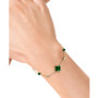 EFFY® Malachite & Diamond (1/20 ct. t.w.) Chain Bracelet in 14k Gold