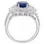 EFFY® Sapphire (1-7/8 ct. t.w.) & Diamond (1/4 ct. t.w.) Halo Statement Ring in 14k White Gold (Also in Ruby and Emerald)