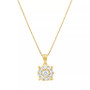 Diamond Halo 18" Pendant Necklace (3/4 ct. t.w.) in 14k White, Yellow or Rose Gold