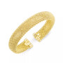 Mesh Bangle Bracelet in 14k Gold over Sterling Silver