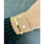 Clover Link Bracelet in 14k Gold (Available in Malachite, Mother of Pearl, Onyx, & Mother of Pearl/Onyx)