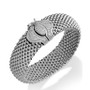 Diamond Textured Bracelet in Sterling Silver (1/2 ct. t.w.)
