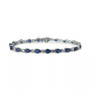 Tanzanite (10 ct. t.w.) & White Sapphire (2 ct. t.w.) Tennis Bracelet in Sterling Silver (Also in Sapphire & Emerald)