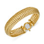 Woven Link Wide Chain Bracelet in 10k Gold
