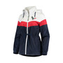 Women's White and Navy Houston Texans Stadium Full-Zip Hoodie Jacket