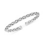 Pyramid Link Polished End Cuff Bracelet