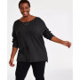Plus Size Front-Seam Tunic Sweater, Created for Macy's