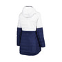 Women's White, College Navy Seattle Seahawks Willow Quilted Hoodie Full-Zip Jacket