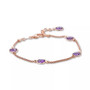 Amethyst Station Link Bracelet (4 ct. t.w.) in 14k Rose Gold-Plated Sterling Silver (Also in Citrine)