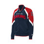 Women's Navy Cleveland Guardians Touchdown Raglan Full-Zip Track Jacket