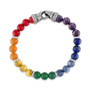 Multi-Stone Rainbow Beaded Bracelet in Sterling Silver, Created for Macy's