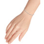 Sterling Silver Bracelet,  7-1/4" Singapore Small Beaded Chain