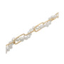 Cultured Freshwater Pearl (3 x 4mm) Paperclip Layered Bracelet in 14k Gold-Plated Sterling Silver