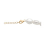 Cultured Freshwater Pearl (7 x 8mm) & Oval Link Bracelet in 14k Gold-Plated Sterling Silver