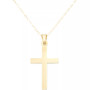 Textured Cross 18" Pendant Necklace