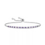 Rhodolite Garnet (1/3 ct. t.w.) & White Topaz (5/8 ct. t.w.) Bolo Bracelet in Sterling Silver (Also in Citrine, Peridot, Amethyst, Lab-Created Opal & Blue Topaz)