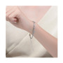 RA Rhodium Plated Cubic Zirconia Adjustable Heart Bracelet