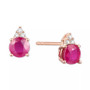 Ruby (7/8 ct. t.w.) & Diamond Accent Stud Earrings in 14k Yellow Gold (Also in Emerald, Sapphire, Morganite & Tanzanite)