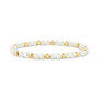 EFFY® Cultured Freshwater Pearl (4 mm) & Polished Bead Stretch Bracelet in Gold-Plated Sterling Silver